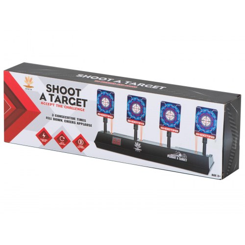 Elektronisk skydetarget med 4 digitale mål