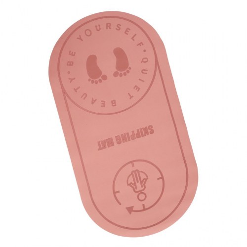 Yogamåtte skridsikker og lyddæmpende – 125 × 61,5 × 0,6 cm, rosa