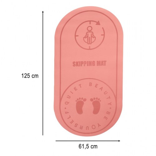 Yogamåtte skridsikker og lyddæmpende – 125 × 61,5 × 0,6 cm, rosa