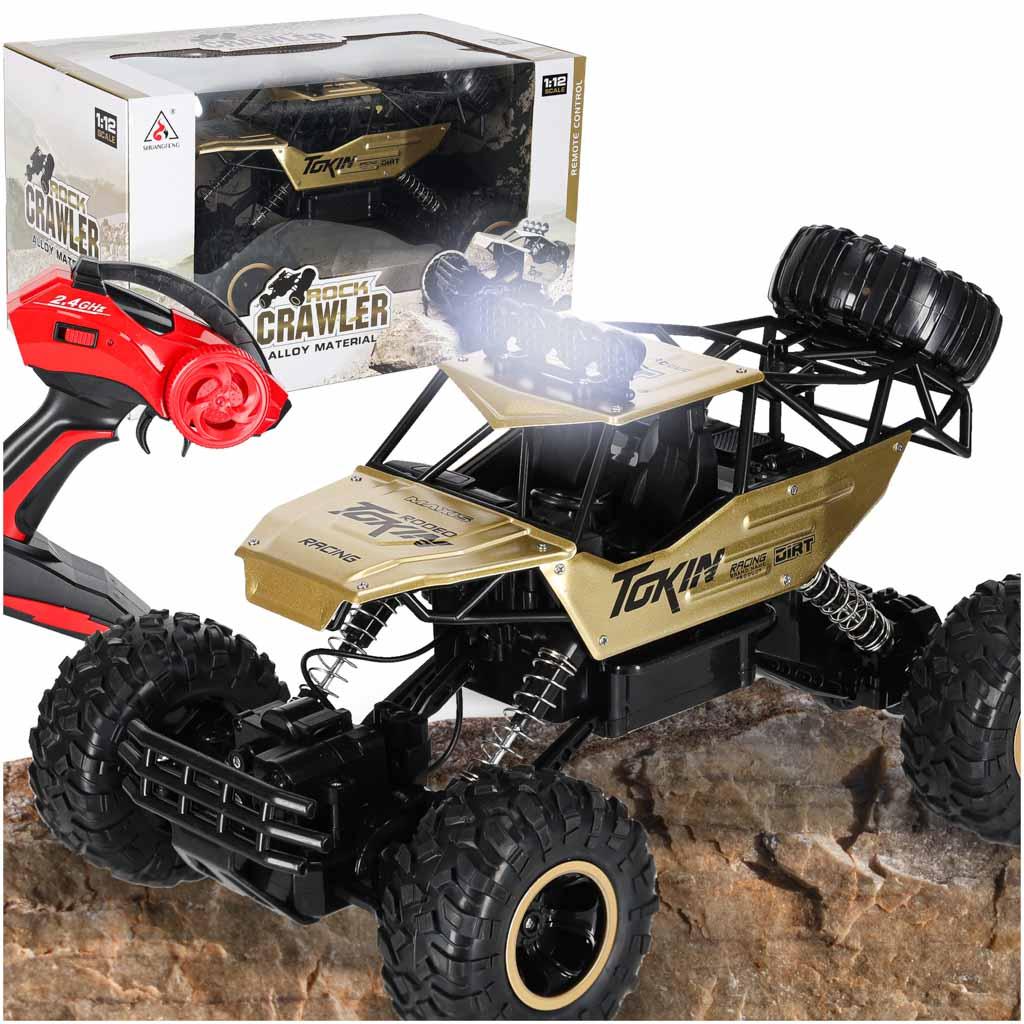 Roger RC automobilis Rock Crawler 1:12 4WD Metal aukso spalvos