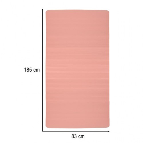 Yogamåtte 185×83×1,5 cm – tyk trænings- og fitnessmåtte, pink + bæretaske