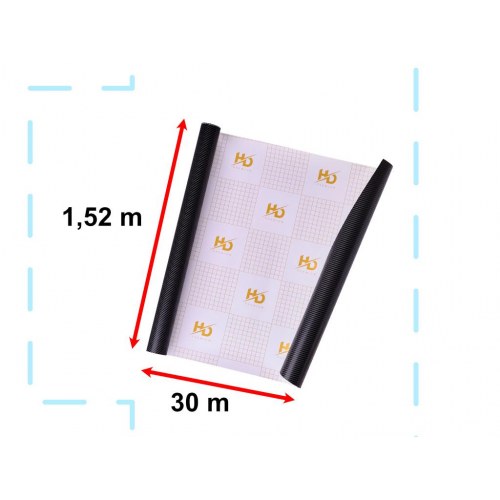 Bilfolie carbon 4D – sort, rulle 1,52 × 30 m