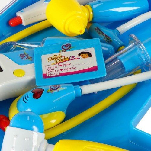 Lægesæt i kuffert med lys og lyd – blå