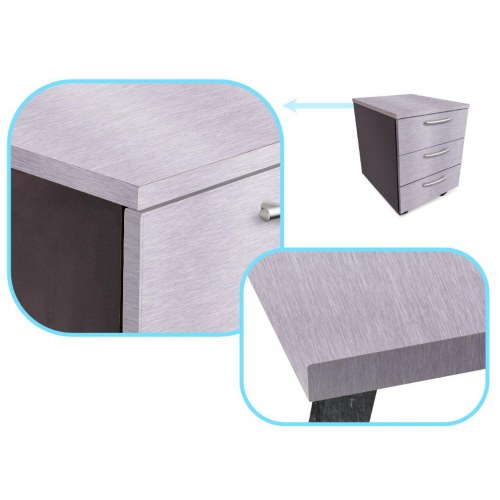 Selvklæbende folie rulle – metallic børstet grå 1,52 × 30 m