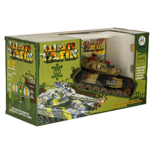 Fjernstyret kampvogn 2,4 GHz – RC War Tank 9993 (ørken)