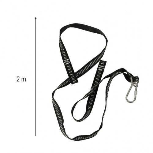 Gynge- og hængekøje ophængssæt – remme 2 m + karabinhager