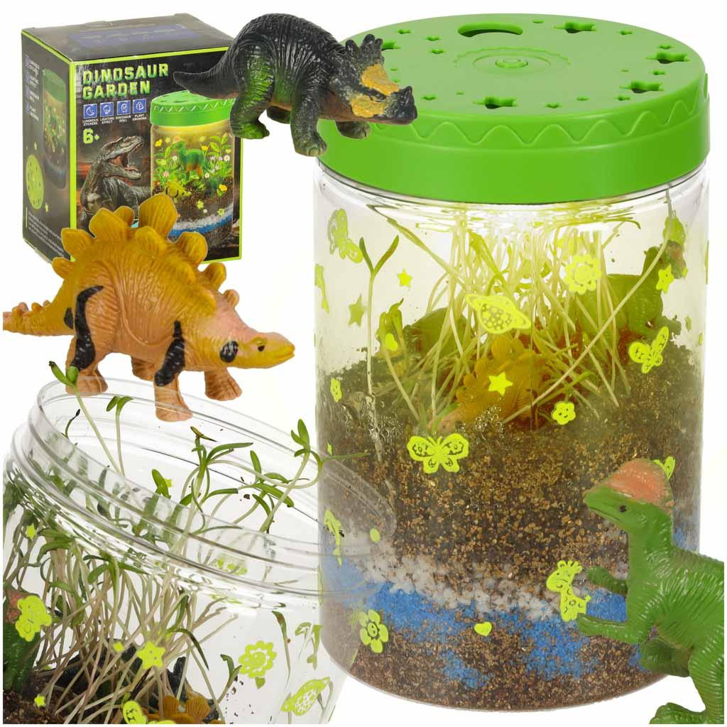 Eksperiment sæt: Dinosaur-terrarium med projektor og LED natlys