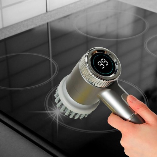 Elektrisk rengøringsbørste 5‑i‑1 med LED og 3 hastigheder