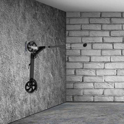 Cykelholder til væg – ophæng til forhjul, 1 stk., sort