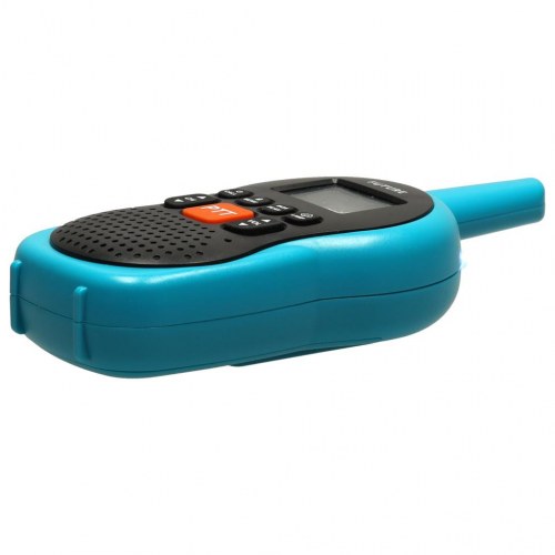 Walkie talkie til børn – sæt med 2 stk., blå, 3 km rækkevidde