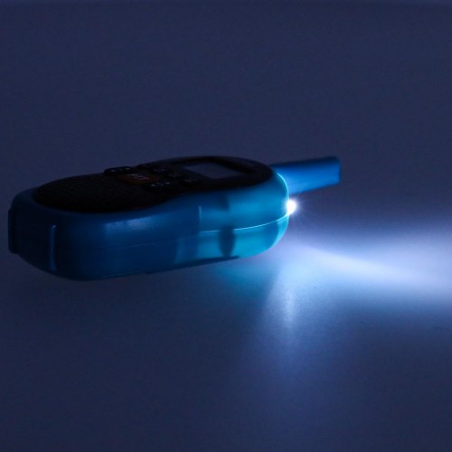 Walkie talkie til børn – sæt med 2 stk., blå, 3 km rækkevidde