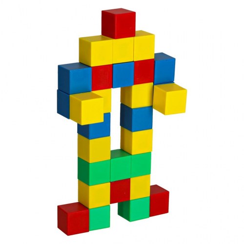 Byggeklodser magnetiske – Cube læringssæt, 64 dele