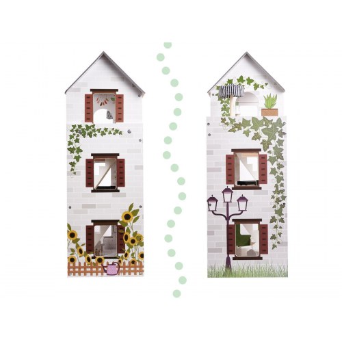 Dukkehus i træ med LED – Lulilo Floro Boho