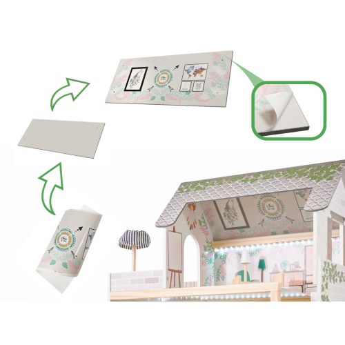 Dukkehus i træ med LED – Lulilo Floro Boho