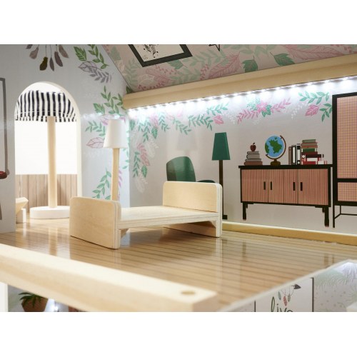 Dukkehus i træ med LED – Lulilo Floro Boho