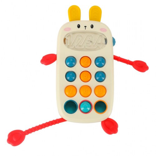 Sanselegetøj til baby - telefon med knapper fra Bibi-Inn