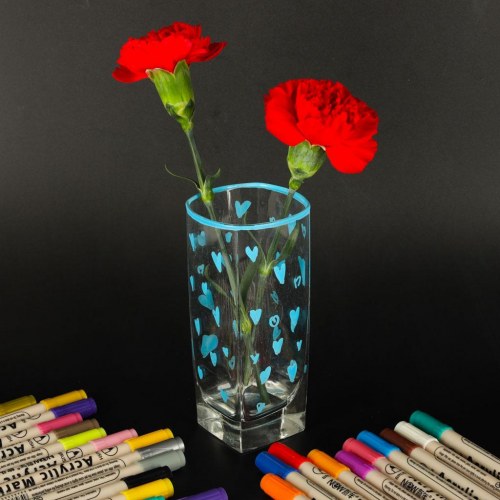 Akryltuscher til sten, stof og glas – vandfaste – 24 farver