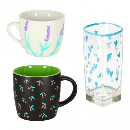 Akryltuscher til sten, stof og glas – vandfaste – 24 farver