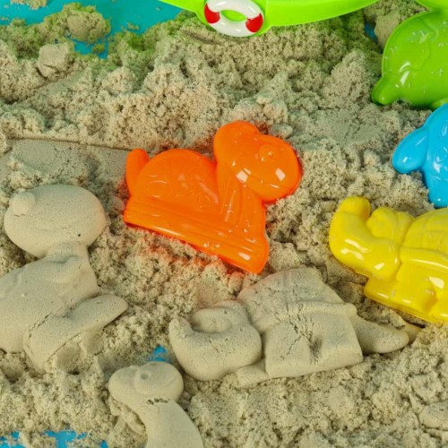 Sandkasse sæt med båd, vandpistol og forme – 12 dele