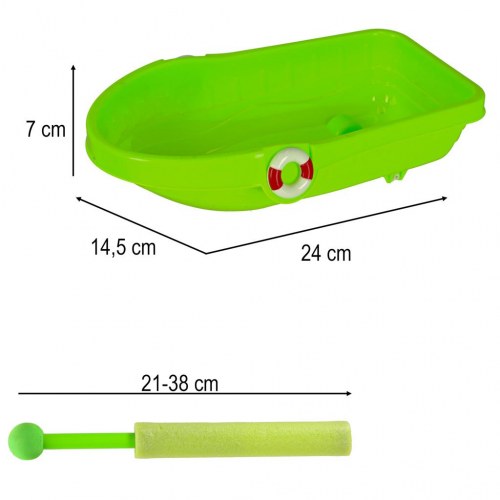 Sandkasse sæt med båd, vandpistol og forme – 12 dele