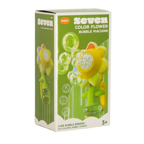 Sæbeboblemaskine – automatisk blomst med musik og lys