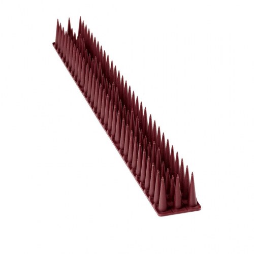 Fuglepigge til duer – tætte plaststrips, brun, 8 stk., 42,8 cm