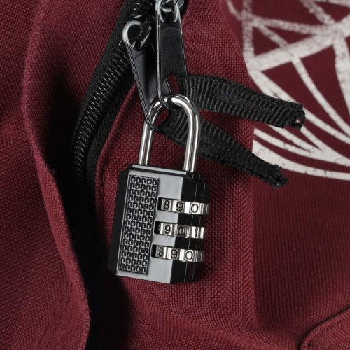 Kuffert hængelås med talkombination – sort