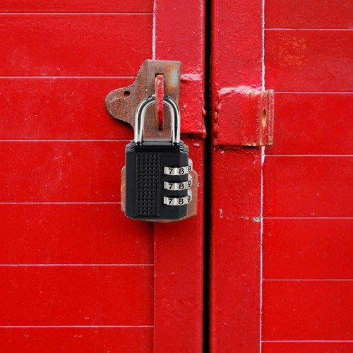 Kuffert hængelås med talkombination – sort