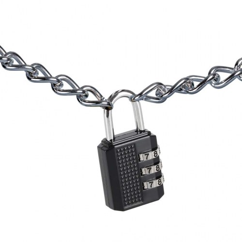 Kuffert hængelås med talkombination – sort