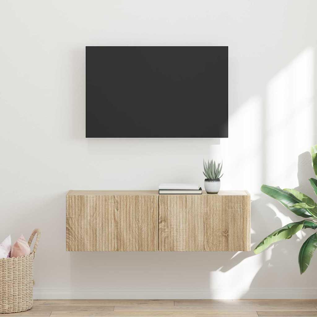 TV vægskab Vægmonteret Sonoma 60 x 31 x 29.5 cm Konstrueret træ