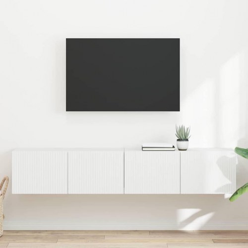 TV vægskab - 2 stk i hvid, 78,5 × 31 × 29,5 cm, konstrueret træ