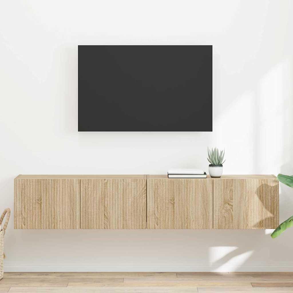TV vægskab 2 stk Sonoma 60 x 31 x 29.5 cm Konstrueret træ