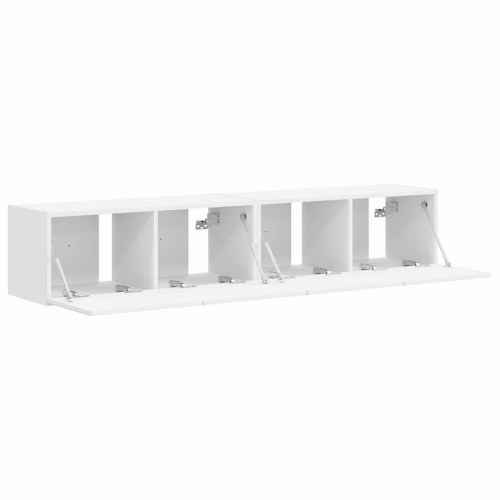 TV vægskab - 2 stk i hvid, 78,5 × 31 × 29,5 cm, konstrueret træ
