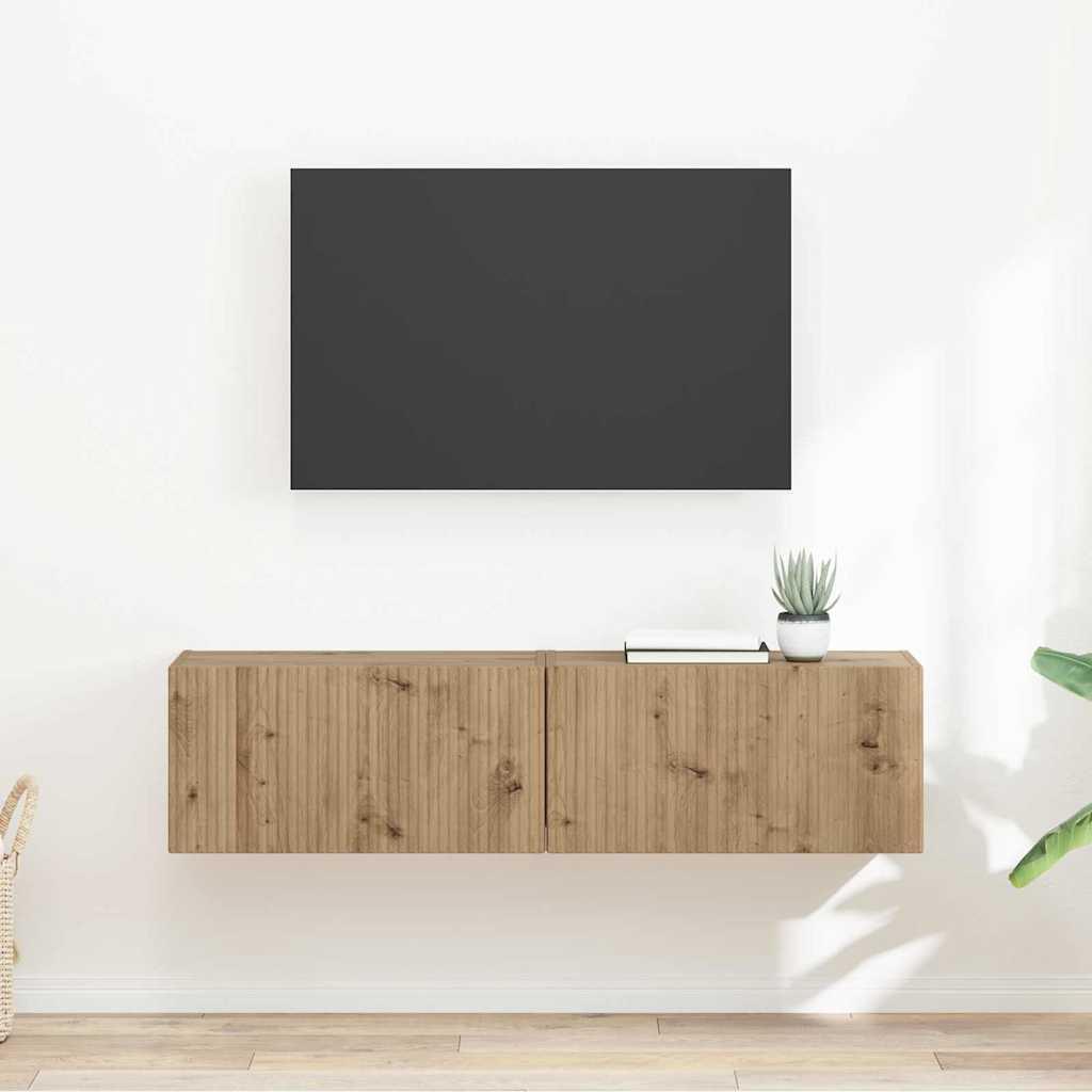 TV vægskab 2 stk Artisan eg 60 x 31 x 29.5 cm Konstrueret træ