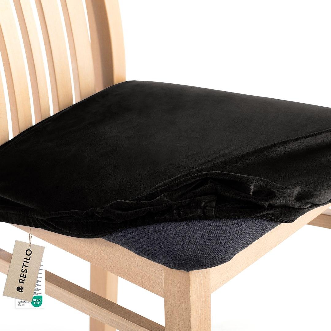 Sofaovertræk RESTILO Sento - sort, glat, klassisk