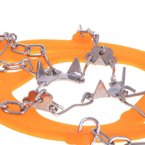 Snekæder til sko med pigge + etui (orange, universel)