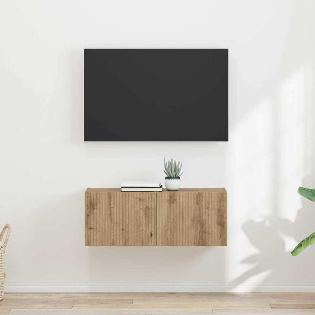 TV vægskab 2 stk Artisan eg 60 x 31 x 29.5 cm Konstrueret træ
