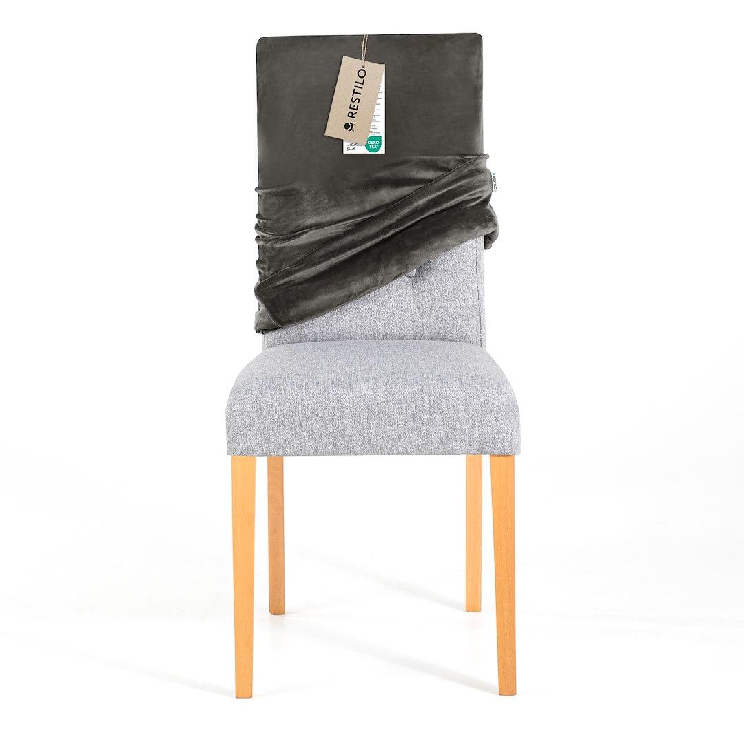 Sofaovertræk RESTILO Sento - lys stålfarve, glat, klassisk