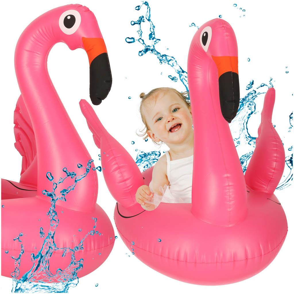 Badering til børn - oppustelig flamingo, pink