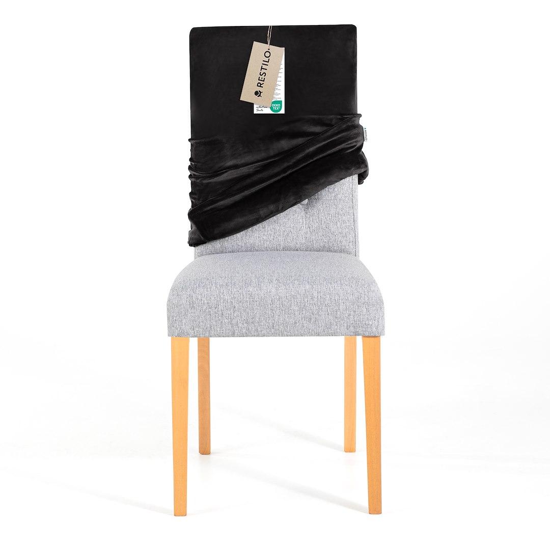 Sofaovertræk RESTILO Sento - sort, glat, klassisk