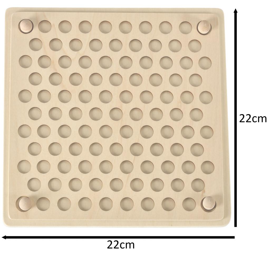Puslespil mosaik med perlekugler - Montessori, 77 dele