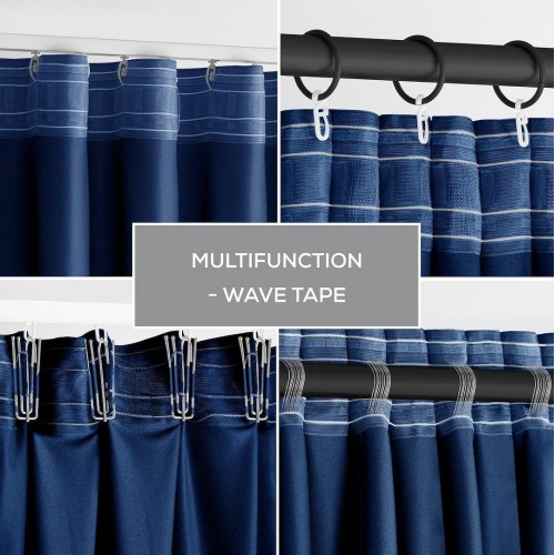 Mørklægningsgardin fløjl 140x270 indigo - AmeliaHome