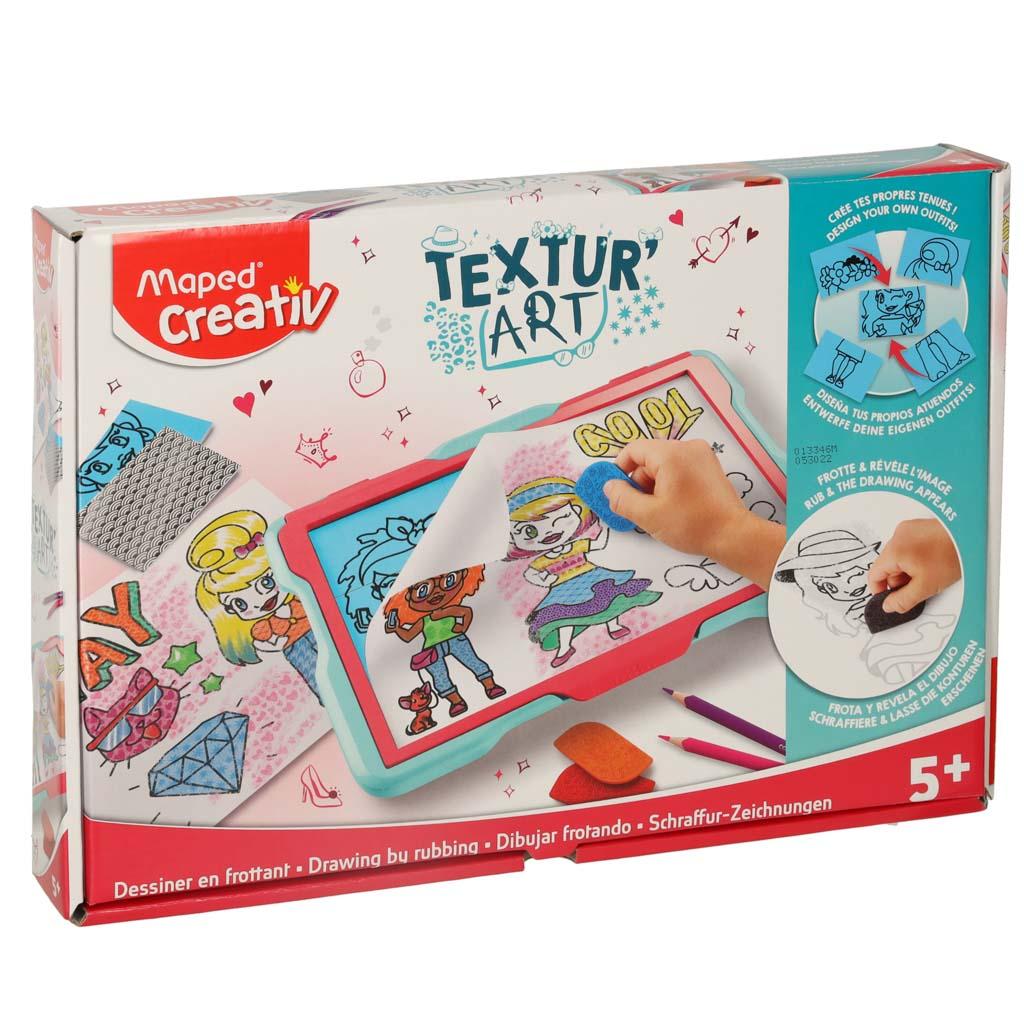 Tegnebræt med teksturer – Maped Creativ Textur’Art Fashion