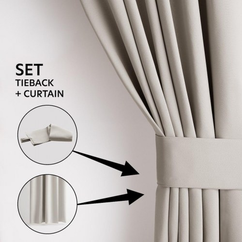 Mørklægningsgardin RESTILO BLACKOUT - lys beige, 140 x 230 cm