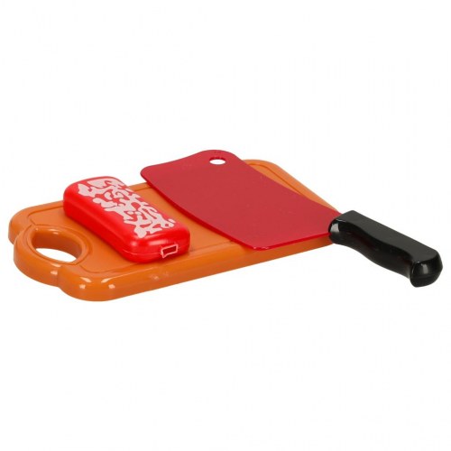 Legetøjskøkken – sæt med gryder, service og tilbehør, 35 dele (rød)