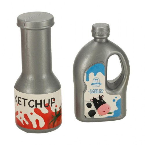 Legetøjskøkken – sæt med gryder, service og tilbehør, 35 dele (rød)