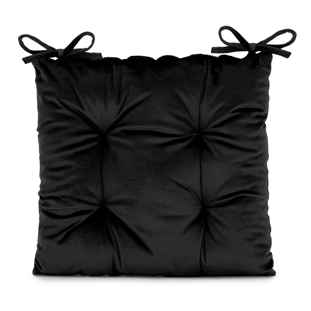 Stolehynde 40×40 cm - Aleksa, sort, kvadratisk