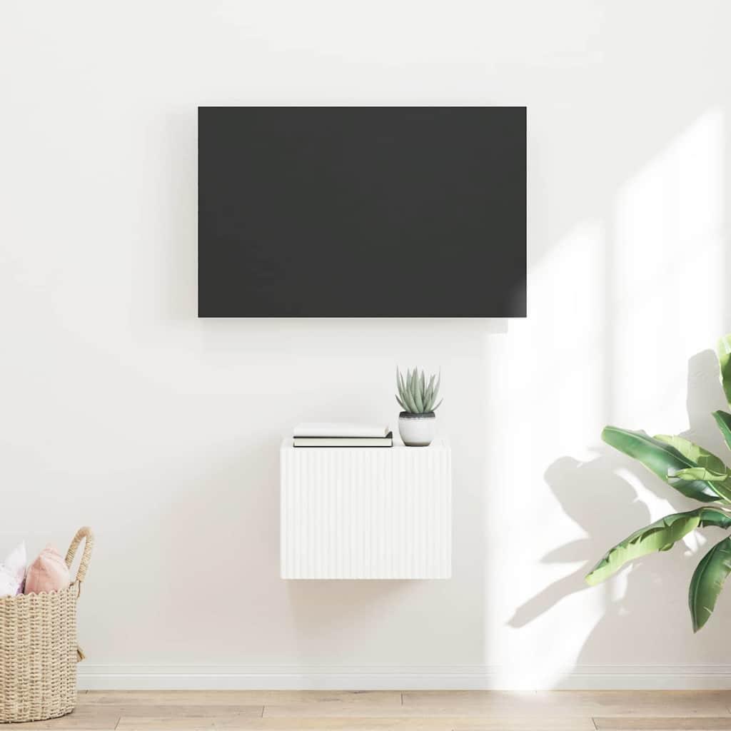 TV vægskab Vægmonteret Hvid 60 x 31 x 29.5 cm Konstrueret træ