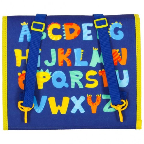 Sanse-montessori aktivitetsboard i rygsagtskuffert – blå