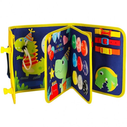 Sanse-montessori aktivitetsboard i rygsagtskuffert – blå